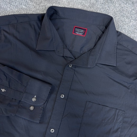 UNTUCKit Other - Untuckit Shirt Mens 3XL Black Logo Nylon Stretch Performance Gironde Button Up